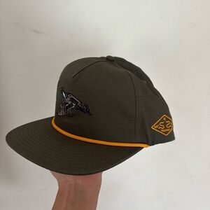 Southern String Olive Green Hat with Embroidered Duck Design